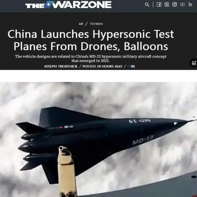 中国“鸣镝”超高声速飞行器亮相，速度7马赫