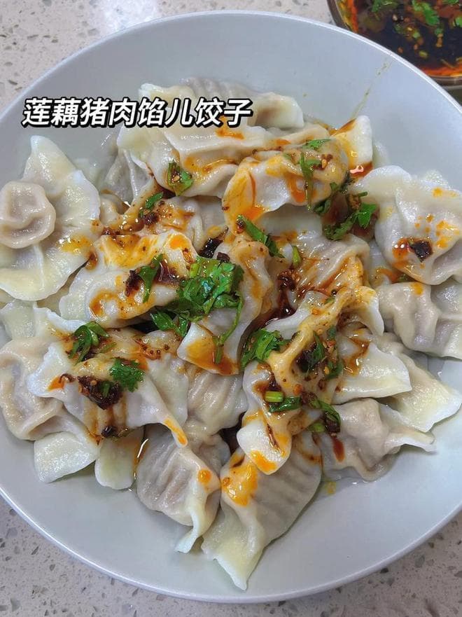 莲藕肉馅饺子，营养均衡