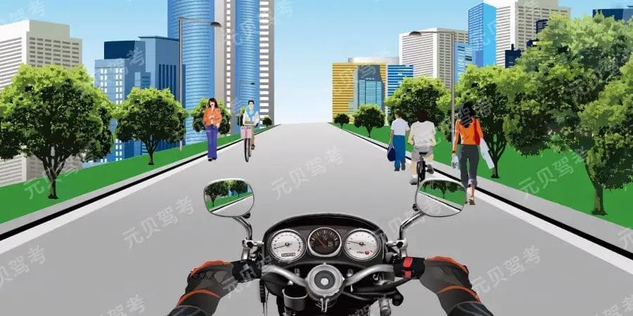 驾驶摩托车在没有中心线的城市道路上最高时速是多少？