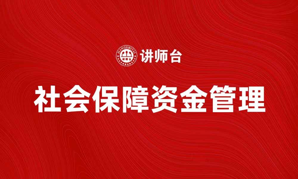 社会保障资金的重要性与使用策略探讨