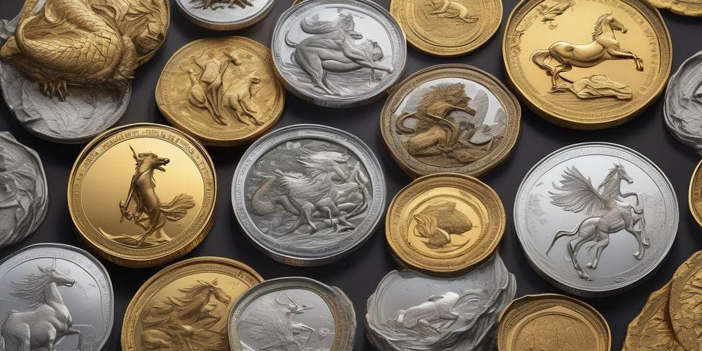 艺术和文化中的金币和银币：它们在不同时代的表现。