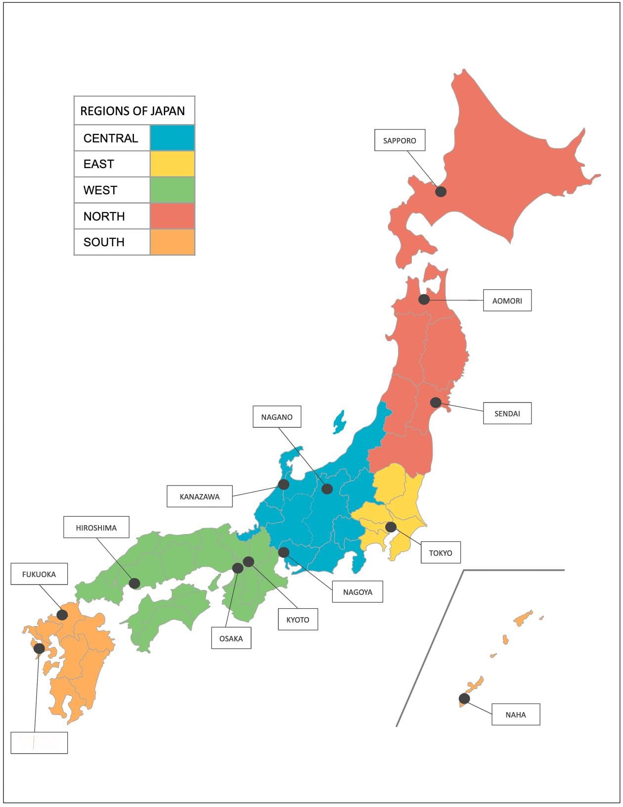 一文读懂日本五大区域：从北海道到冲绳的旅游全攻略