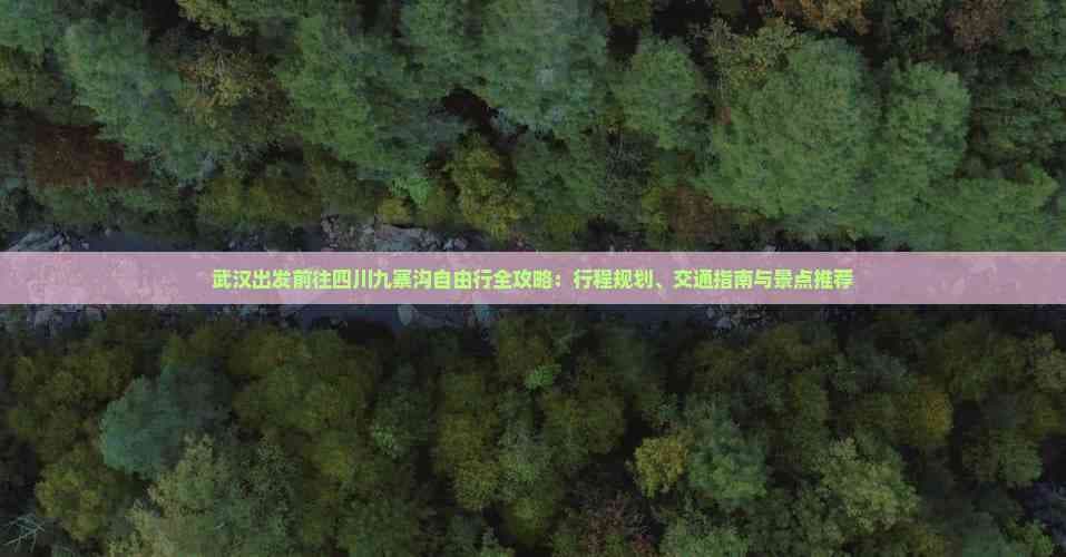 武汉出发前往四川九寨沟自由行全攻略：行程规划、交通指南与景点推荐