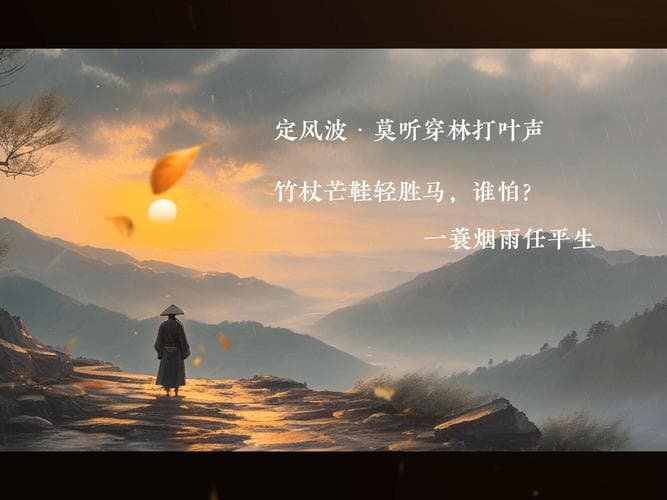 莫听穿林打叶声何妨吟啸且徐行——在风雨中寻找内心的宁静与力量