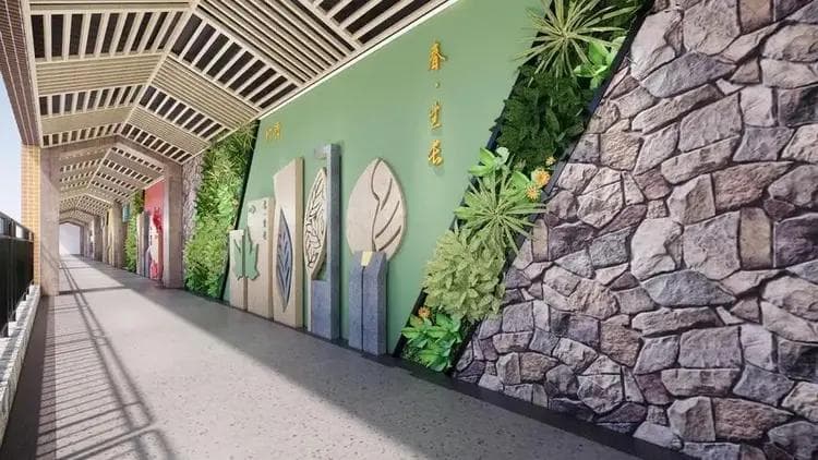 文化走廊效果图设计——传承历史与展现未来的艺术空间