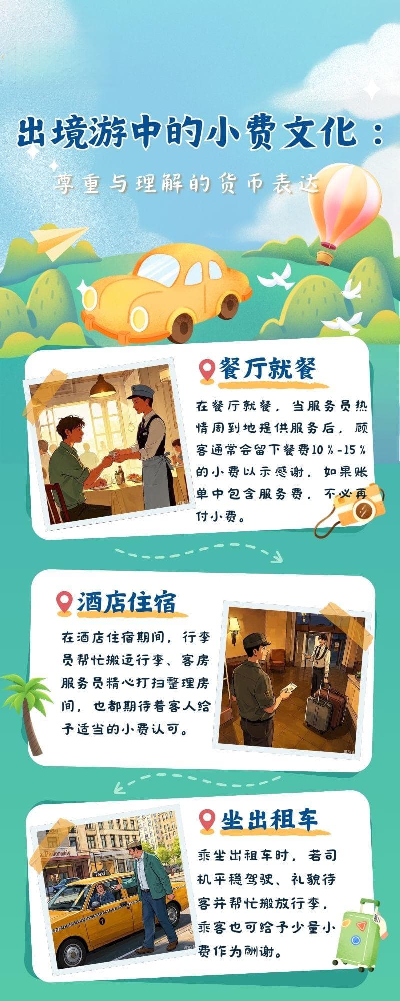 出境旅游需要了解小费文化：尊重与理解的货币表达