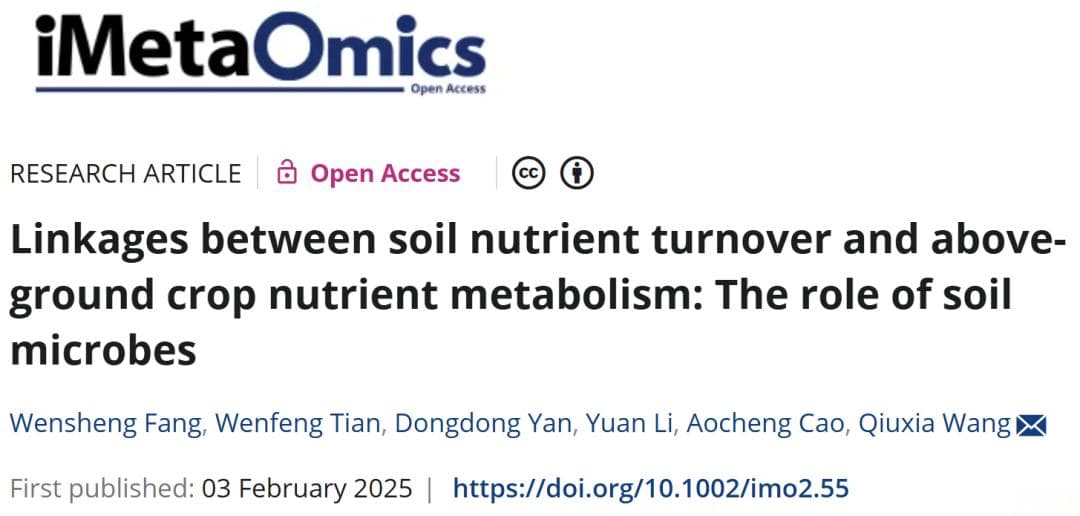 土壤熏蒸如何影响作物氮代谢？中国农科院最新研究揭示微生物关键作用