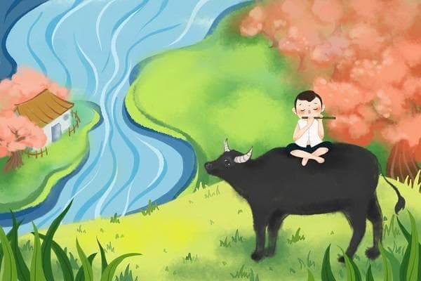 村晚宋雷震古诗：一幅田园生活的诗意画卷