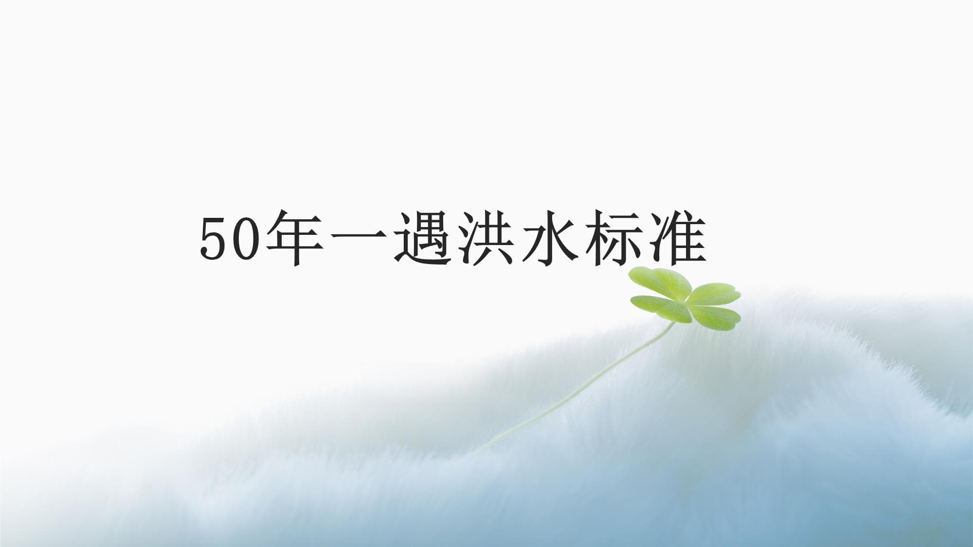 50年一遇洪水标准