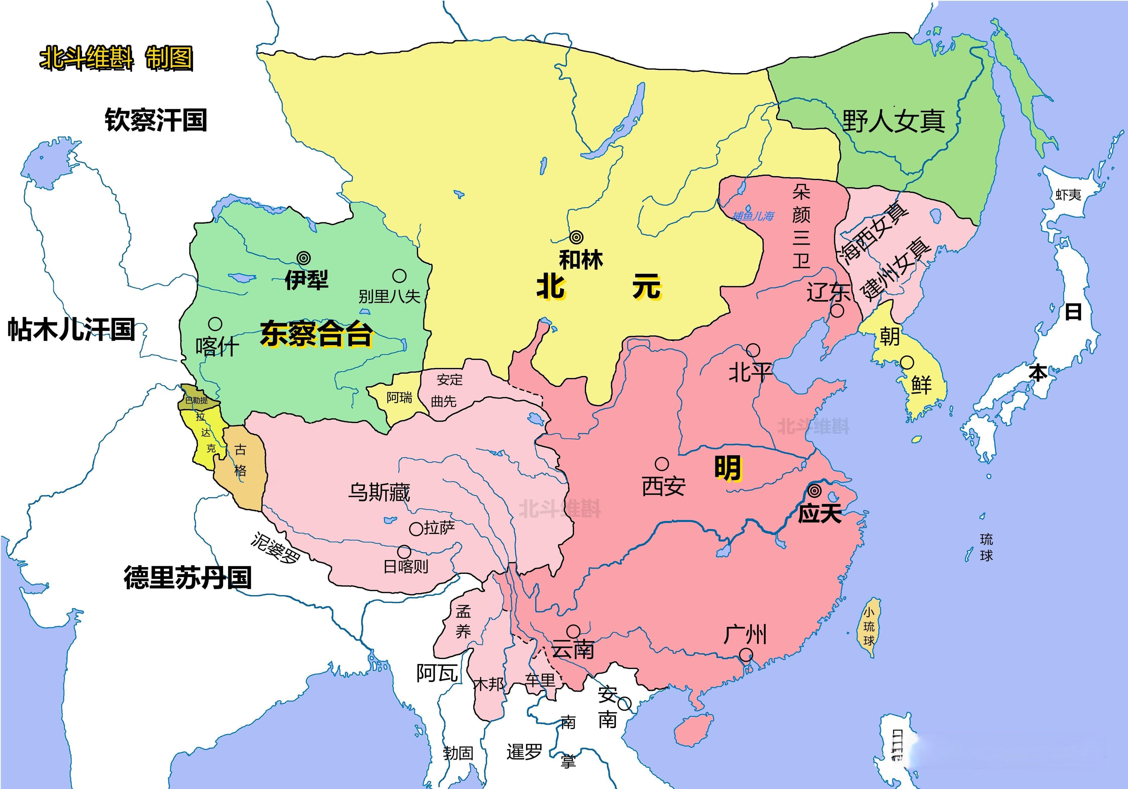 明朝疆域演变：从统一到衰落的200年