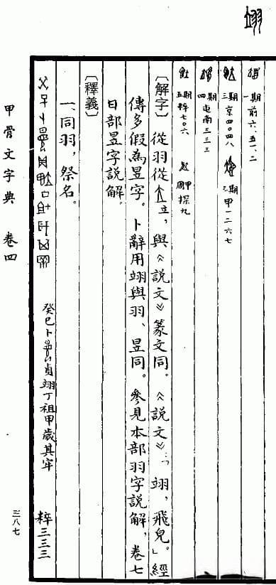 插上翅膀的太阳立起来了。甲骨文字典说字——翊