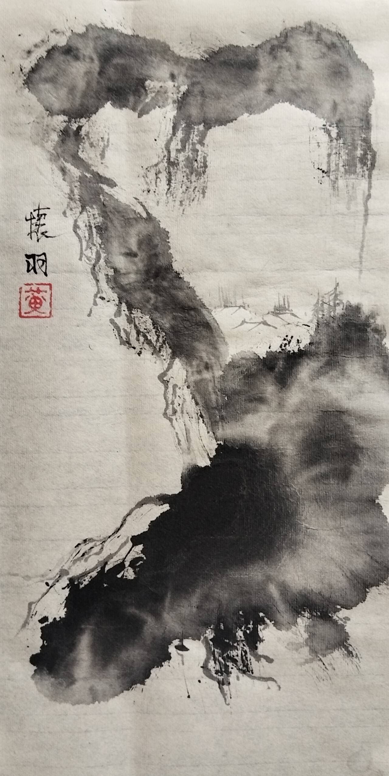 怀羽水墨画的纯中国风格：传统与现代的完美融合