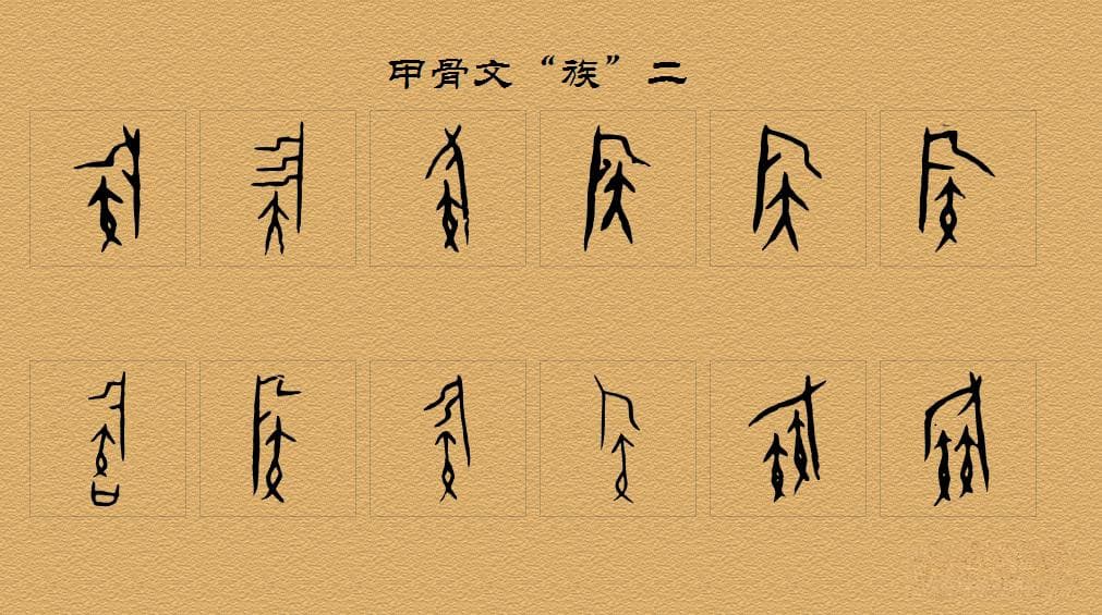 一文浅谈——汉字“族”字，3000多年演变史！