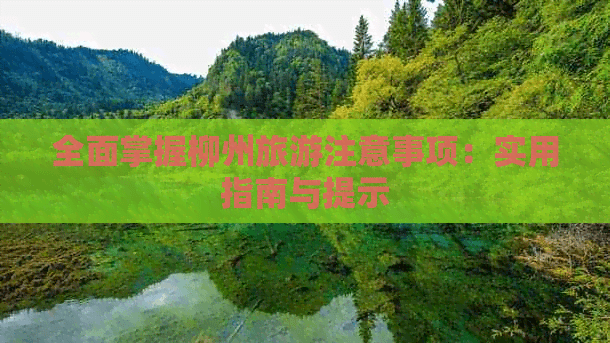 全面掌握柳州旅游注意事项：实用指南与提示