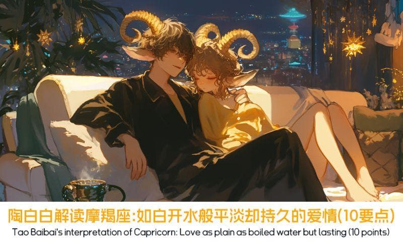 陶白白解读摩羯座：如白开水般平淡却持久的爱情（10要点）