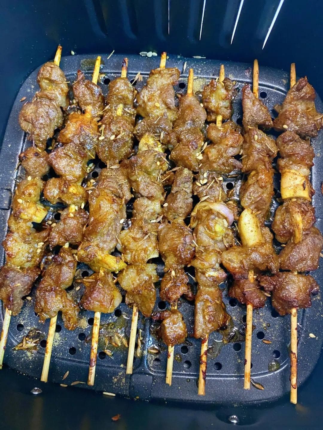 空气炸锅烤羊肉串简直太香了