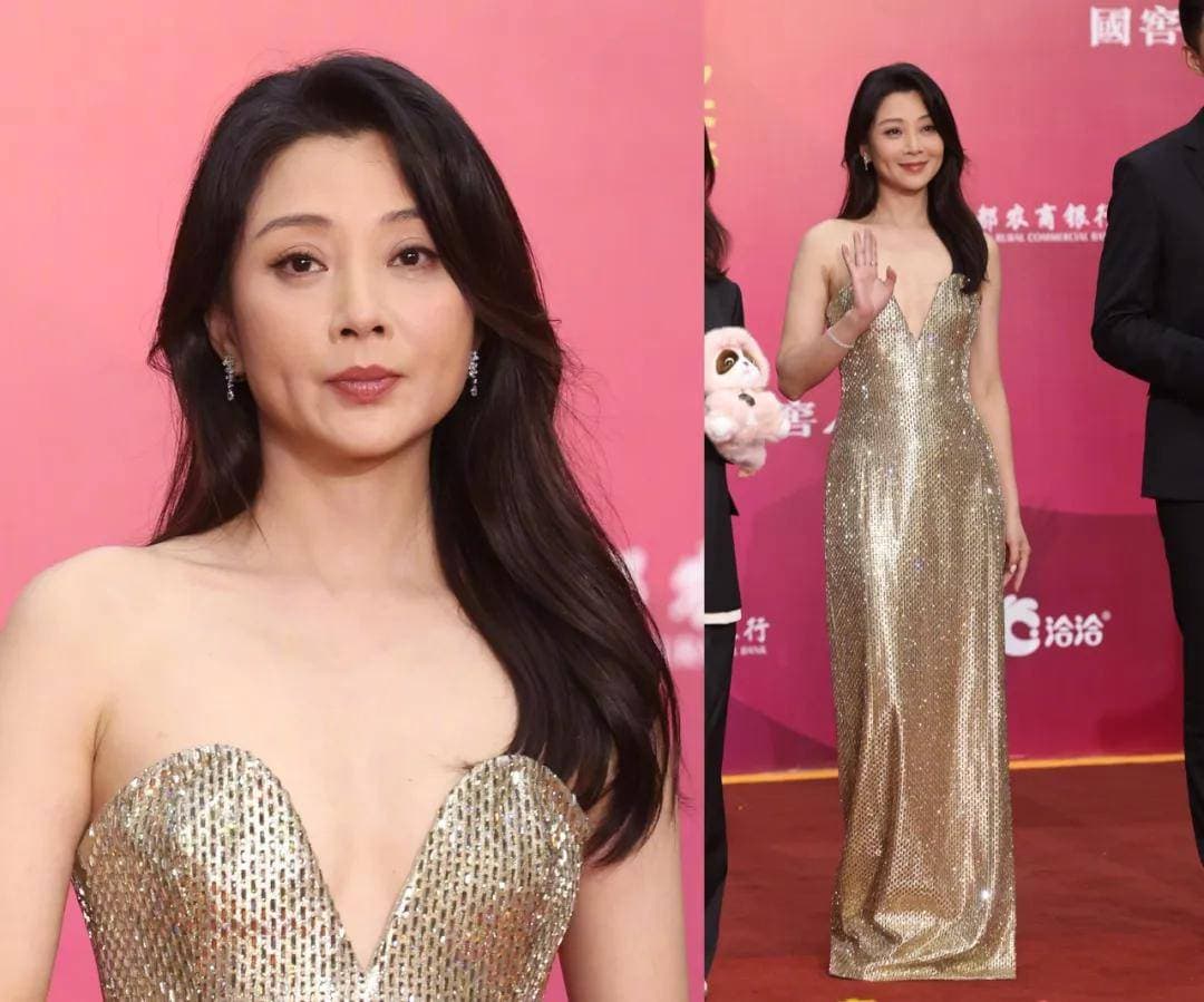 殷桃红毯新造型，网友热议“水蜜桃女人”