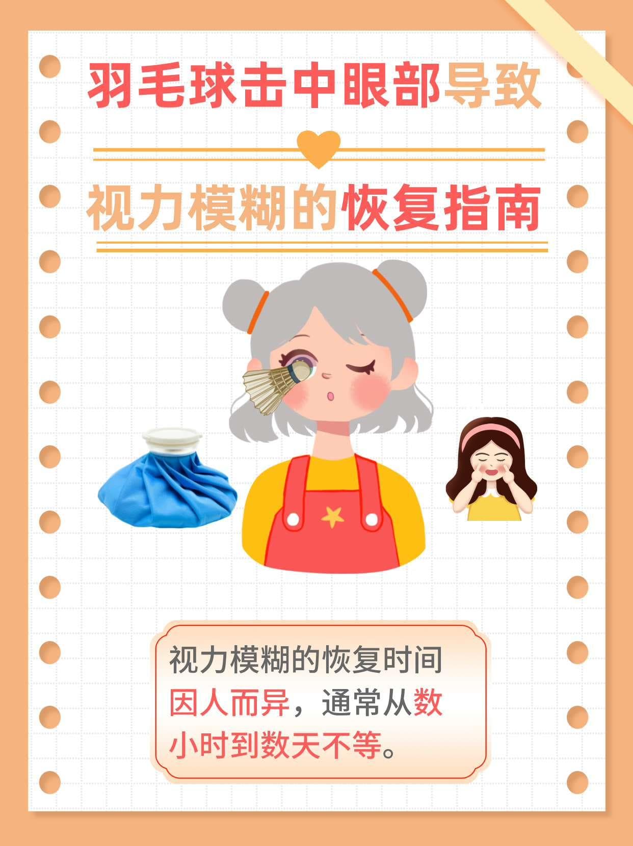 羽毛球击中眼部导致视力模糊的恢复指南