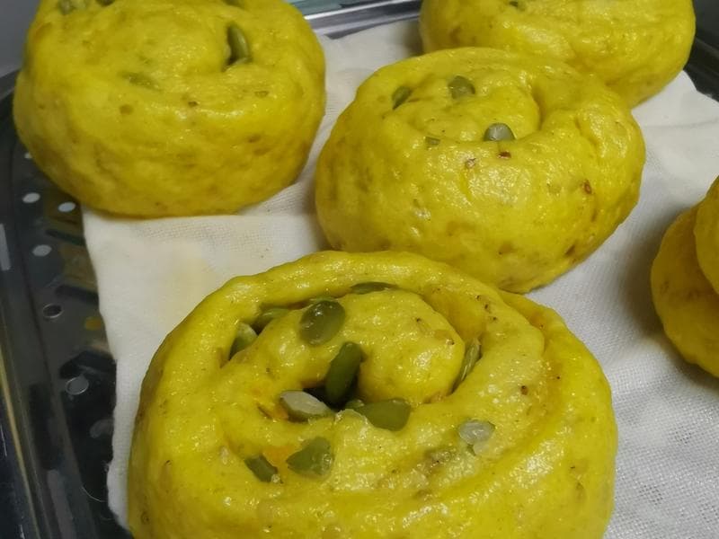 南瓜馒头(1次发酵法)