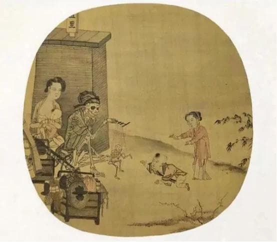 绘画艺术：《骷髅幻戏图》——透过宋人的眼睛看生死