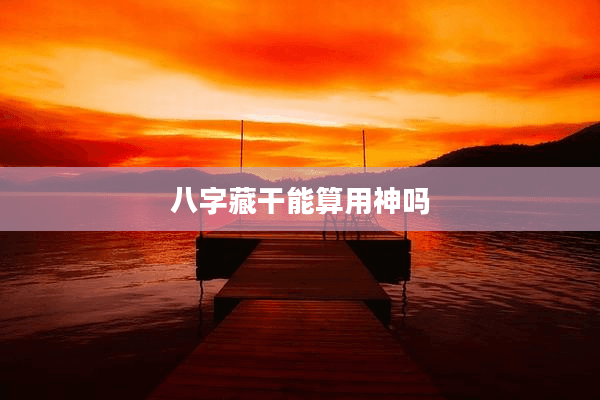 八字藏干能算用神吗