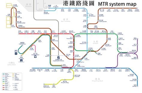 香港地铁全攻略：线路图、运营时间、票价及旅游景点指南