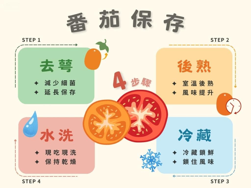 番茄如何保存？必學的4大步驟，延長新鮮，提升風味！