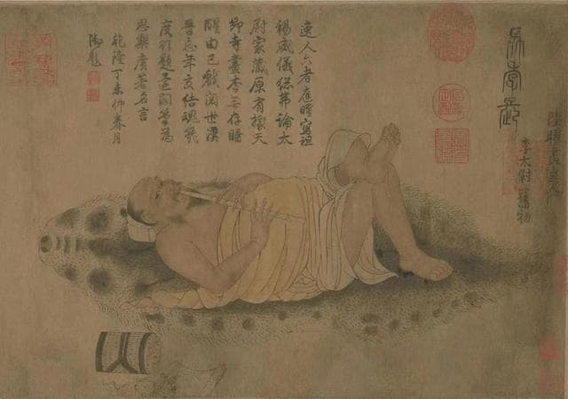 唐代陆曜《六逸图》里的高士