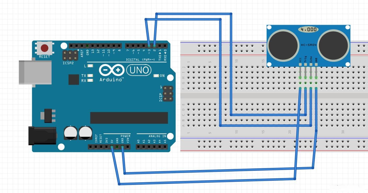Arduino UNO控制HC-SR04超声波传感器实现测距功能详解