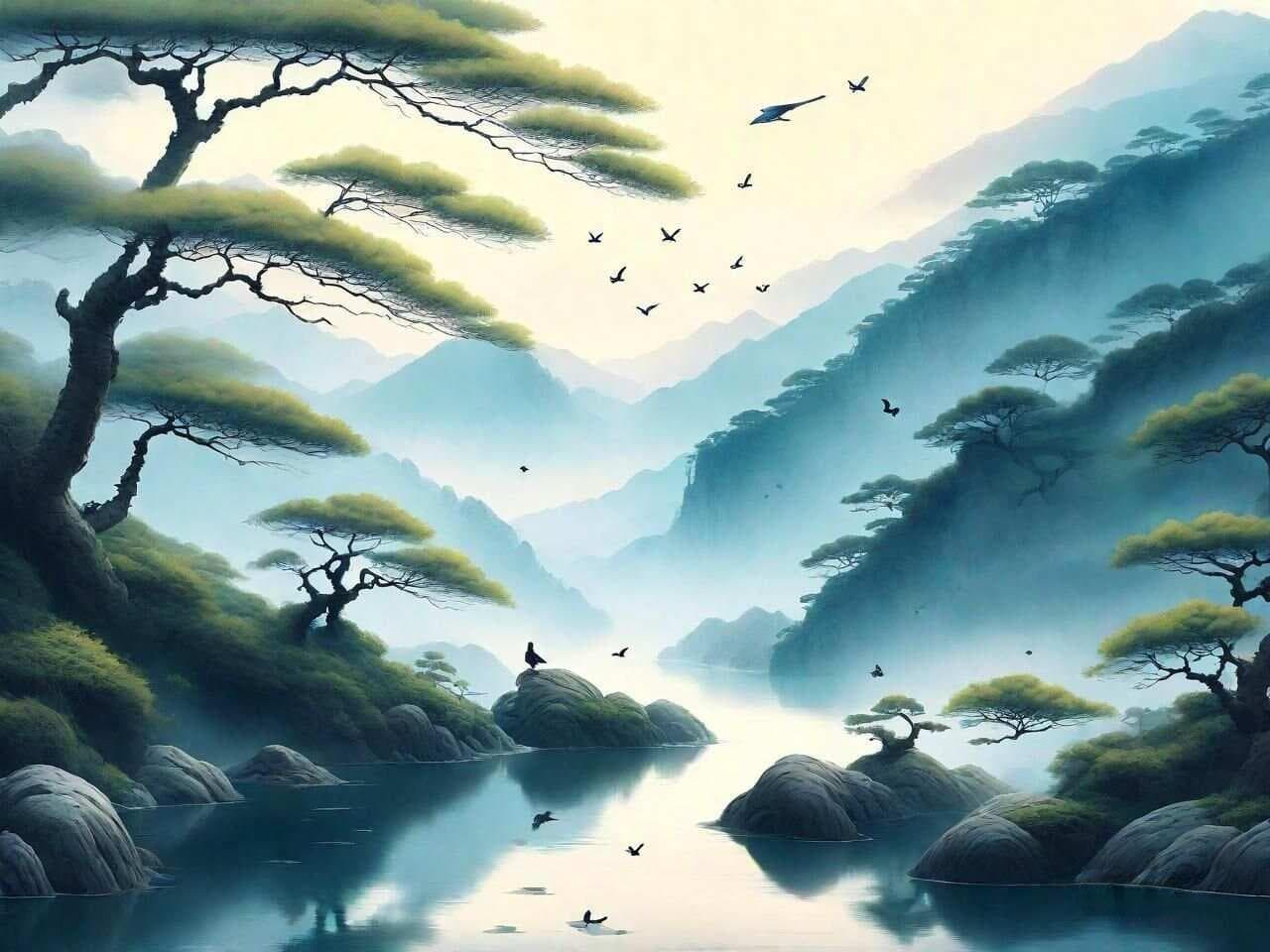 《鸟鸣涧》唐·王维：静谧春夜的诗意栖居