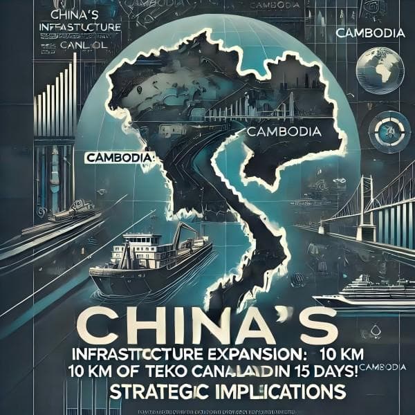 中国基建出海柬埔寨：扶南特科运河15天挖了10公里！深远的战略意义