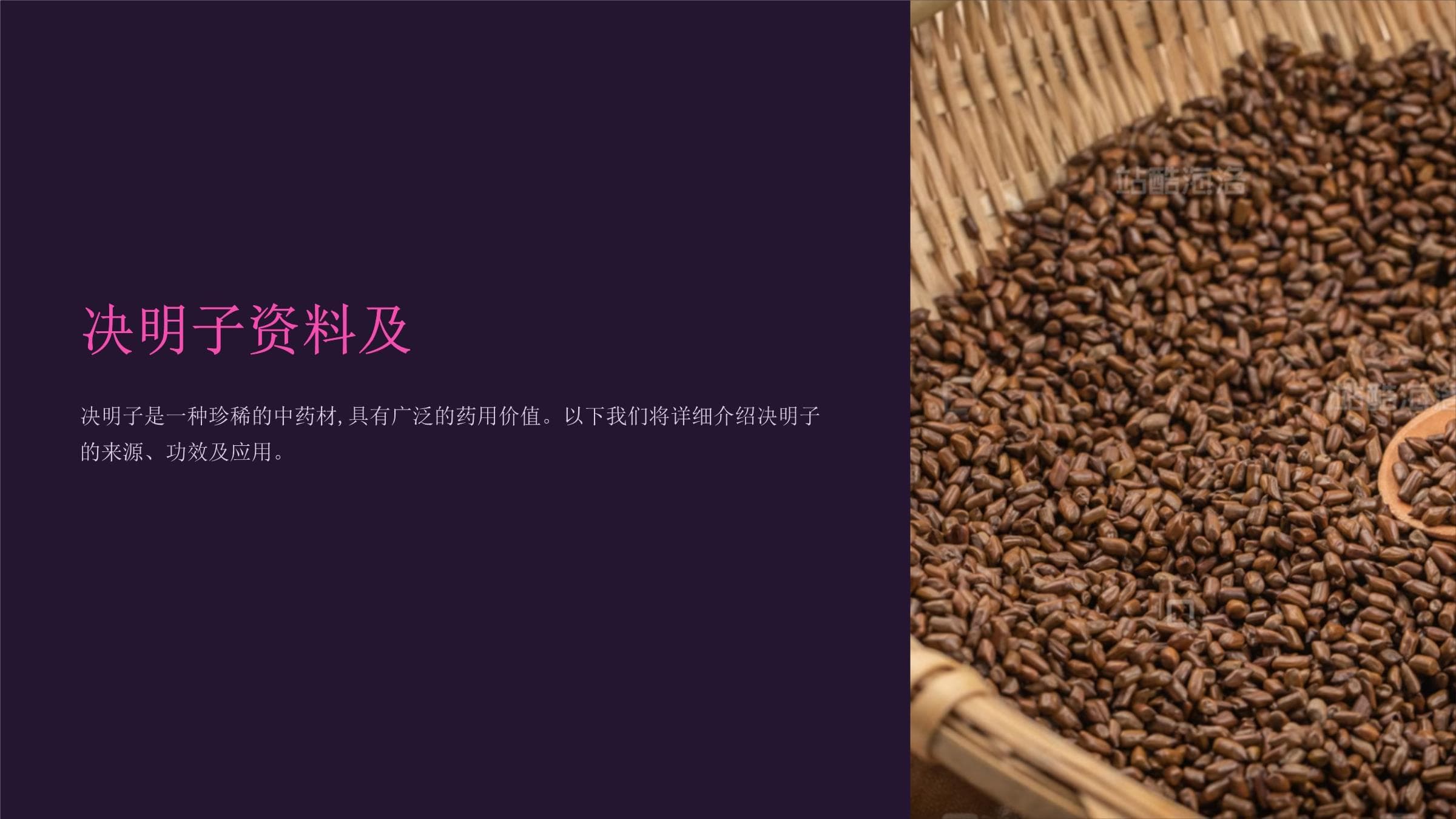 决明子资料及应用指南