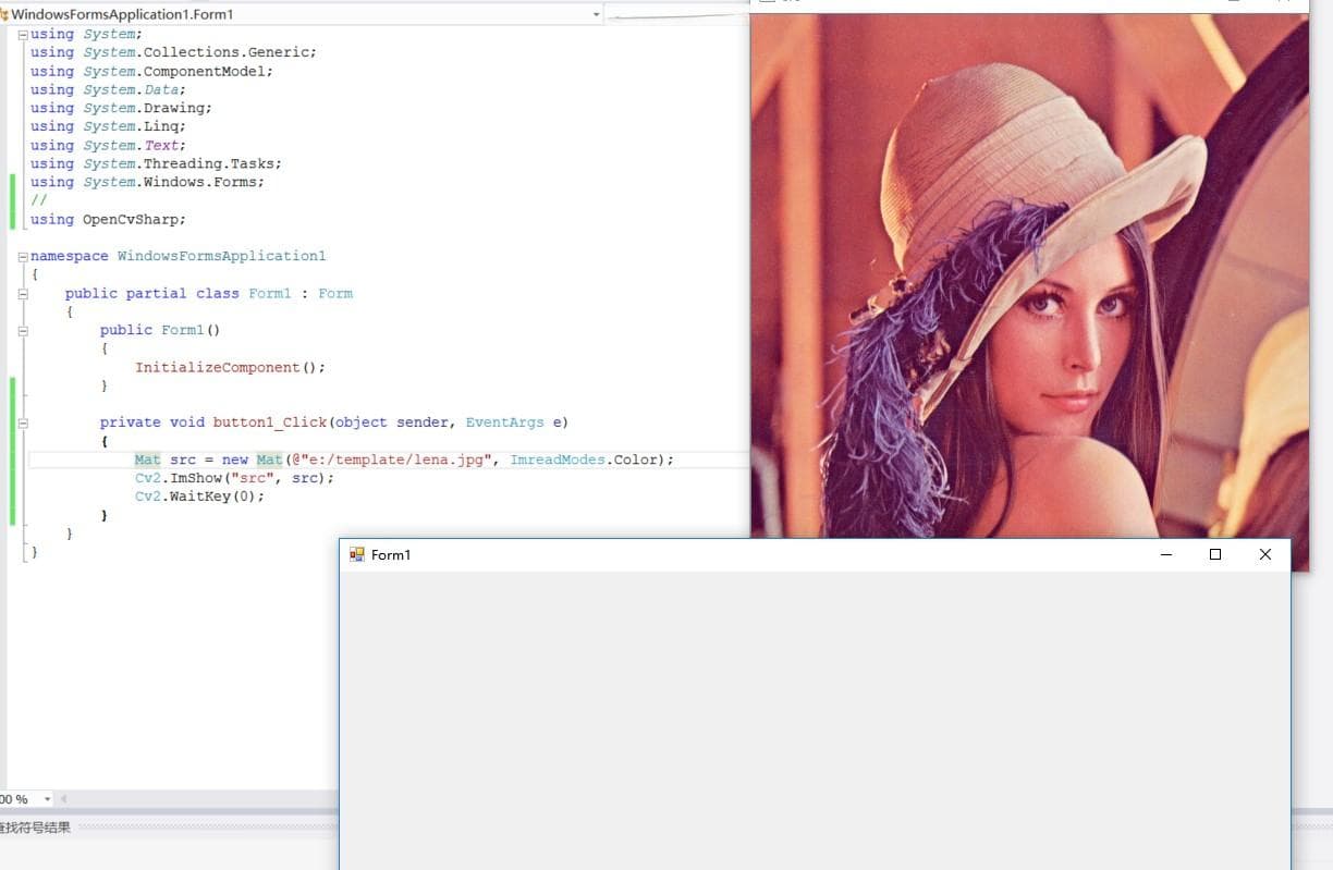 在C#中使用OpenCV（使用OpenCVSharp）
