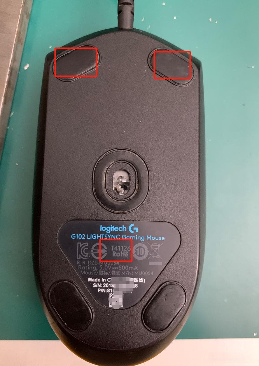 罗技G102鼠标更换编码器