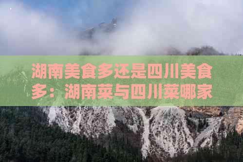 湖南美食多还是四川美食多：湖南菜与四川菜哪家强及湖南美食分布城市探究