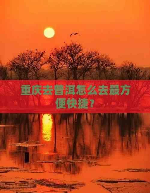 重庆去普洱怎么去最方便快捷？
