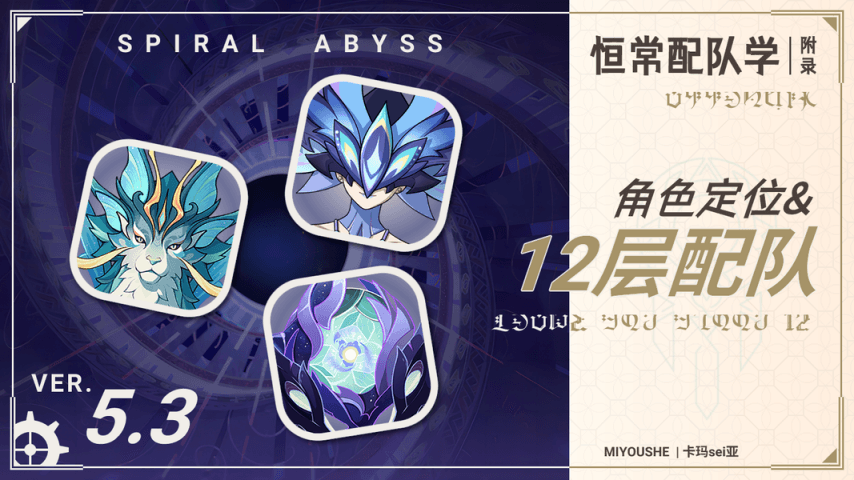 【V5.3配队附录】仙兽觉醒！深境螺旋12层参考配队及附表