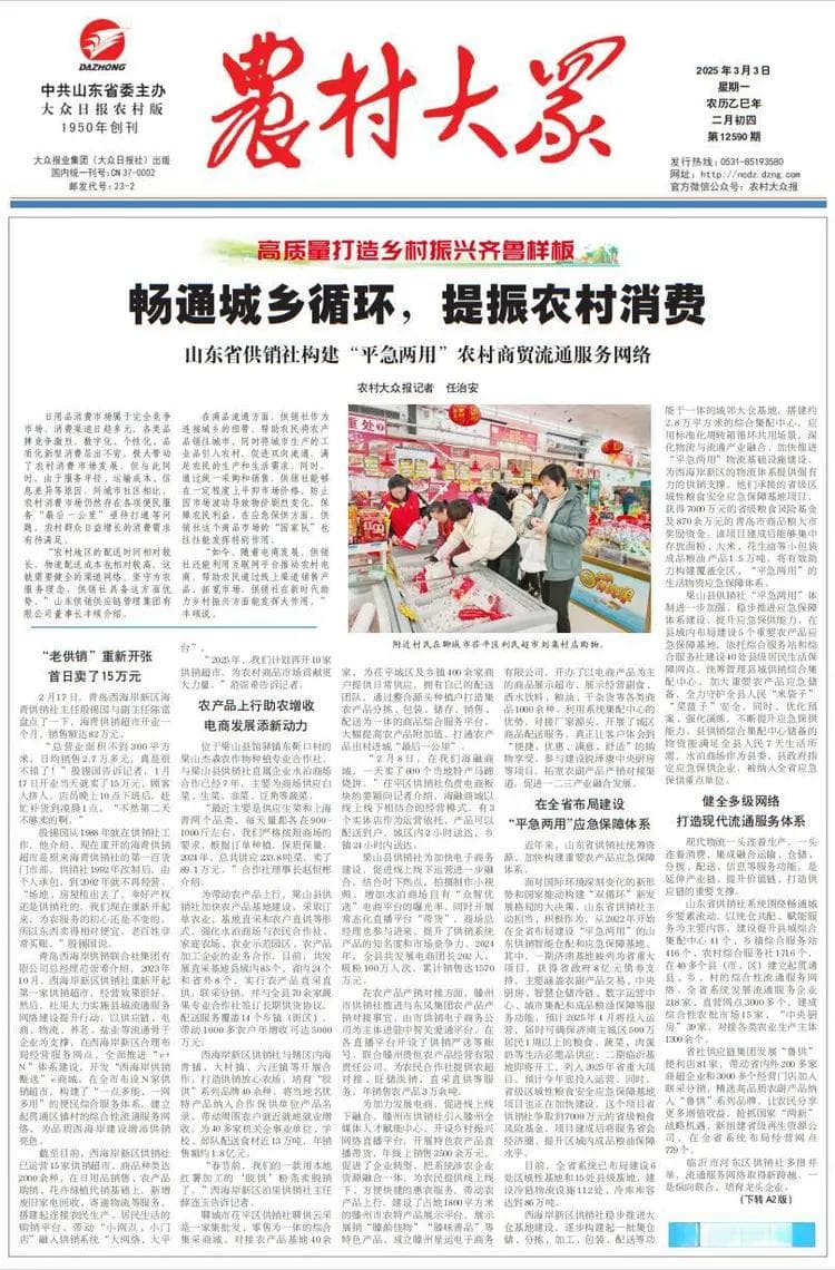 畅通城乡循环，提振农村消费