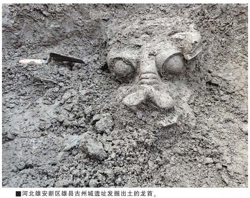 河北雄安新区出土罕见唐代龙首，距今已有1400年