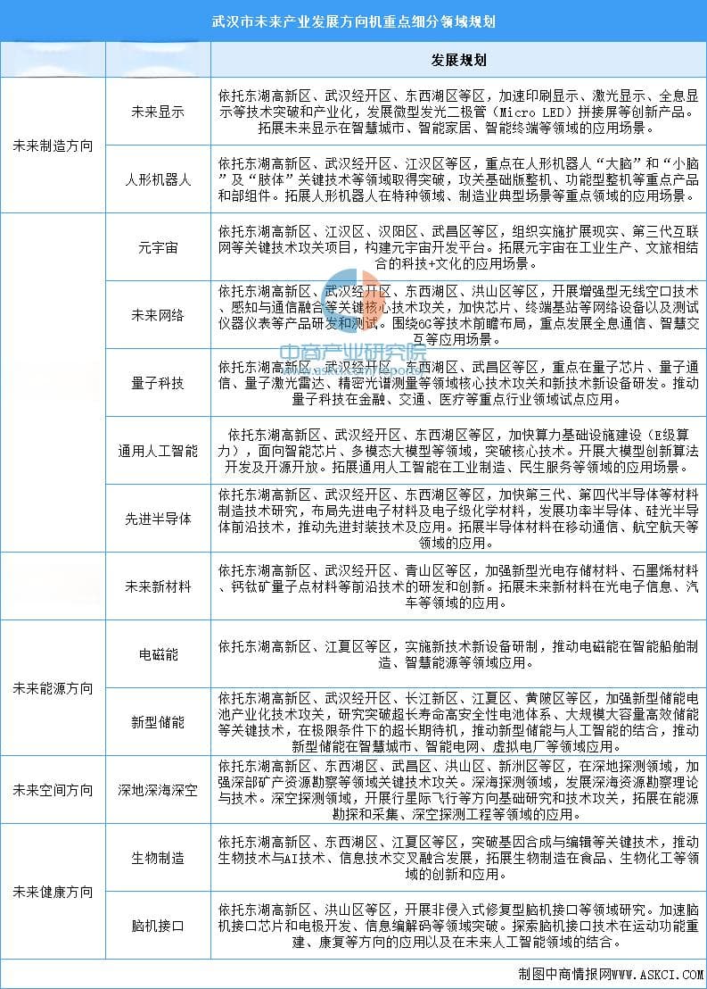 2024年武汉重点产业规划布局全景图谱