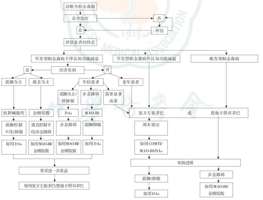 帕金森病的药物治疗：早期+中晚期+非运动症状+精神及认知障碍
