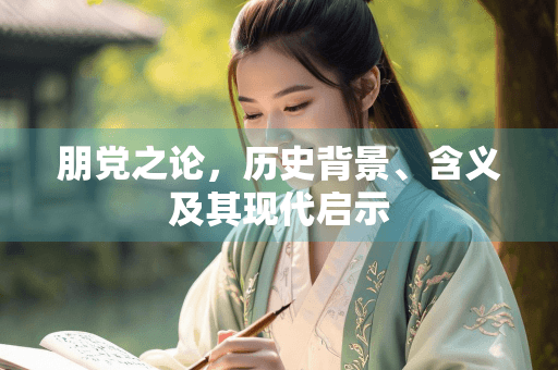 朋党之论，历史背景、含义及其现代启示