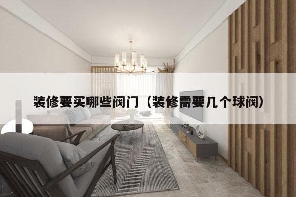 装修要买哪些阀门（装修需要几个球阀）