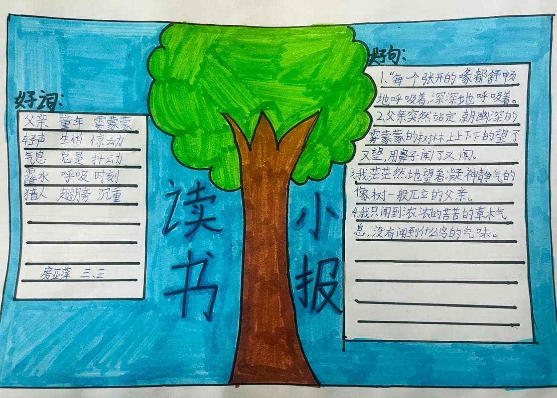 小学三年级手抄报简单又漂亮语文