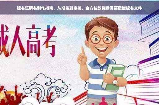 标书证明书制作指南：从准备到审核，全方位教你撰写高质量标书文件