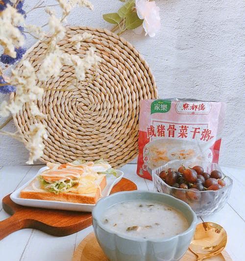 咸猪骨菜干粥，美味的营养早餐（古法熬制）