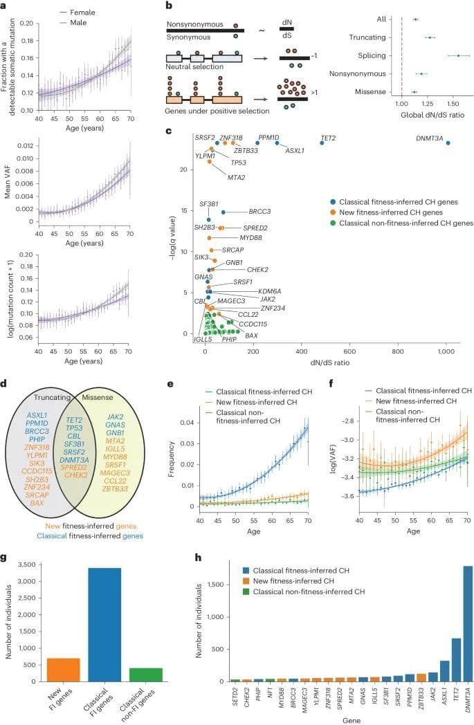 Nature Genetics发表20万人大研究：发现17个克隆性造血新驱动基因