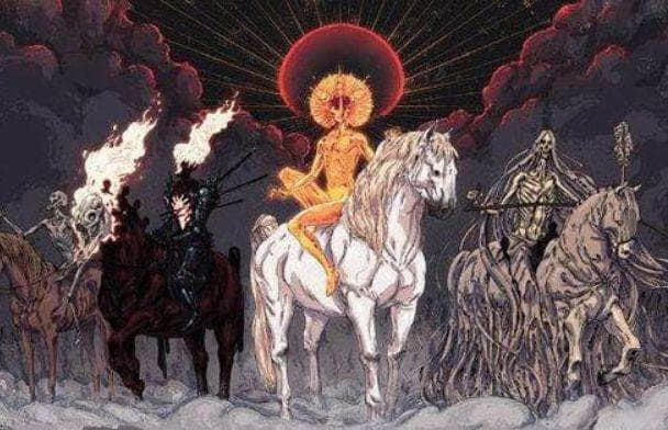 天启四骑士：战争、瘟疫、饥荒与死亡的象征