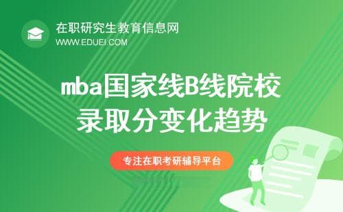 MBA国家线B线院校近几年录取分数变化趋势