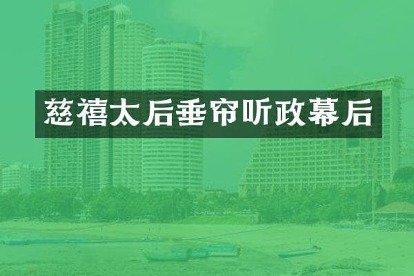 慈禧太后垂帘听政幕后